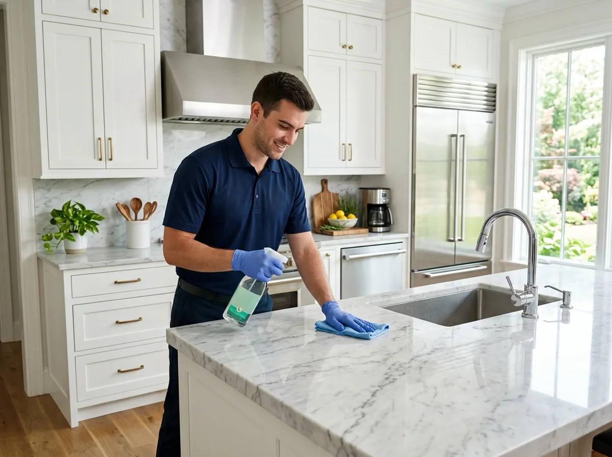 disinfecting kitchen counter